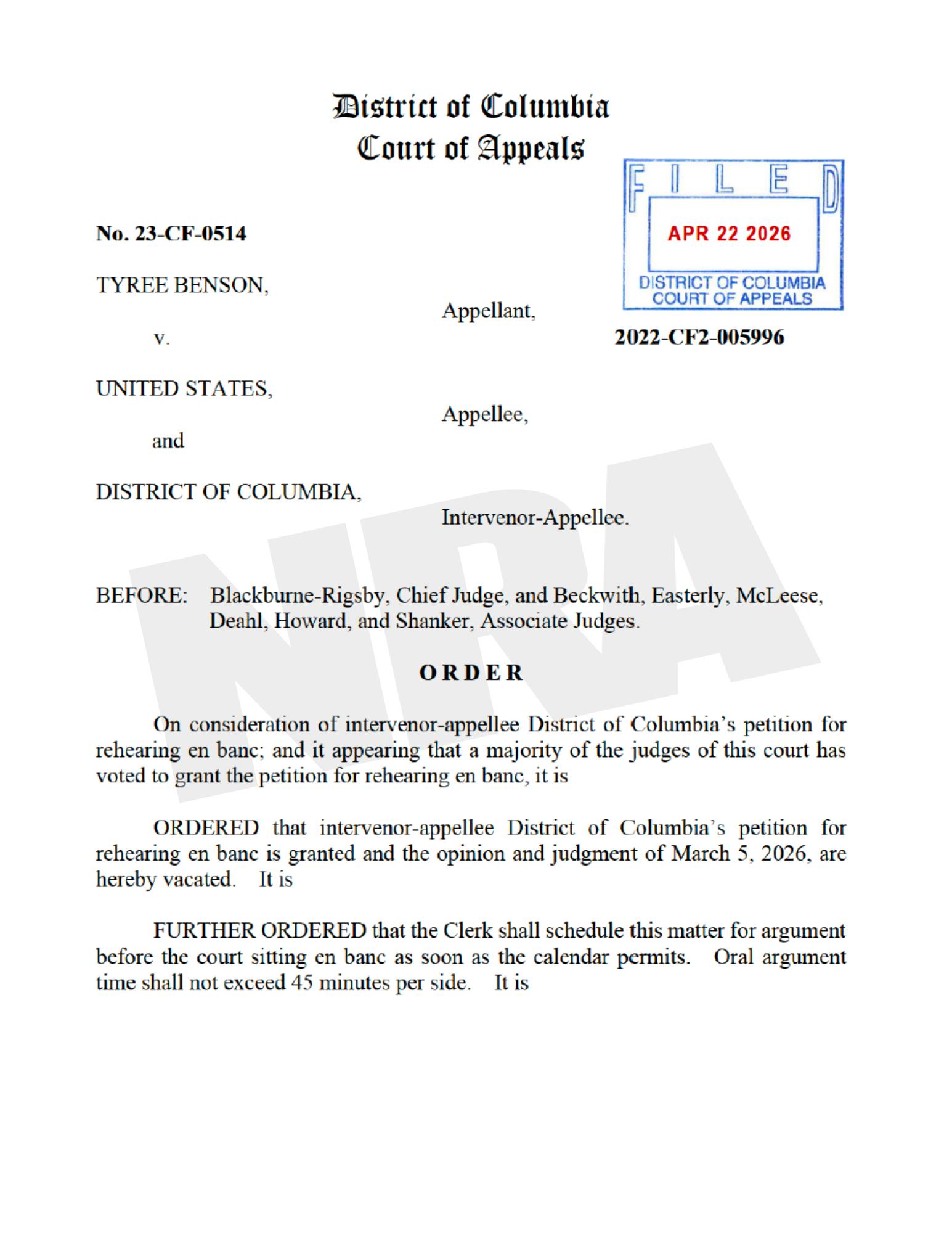 D.C. Full Court to Rehear Magazine Ban, Vacating Panel's Second Amendment Win