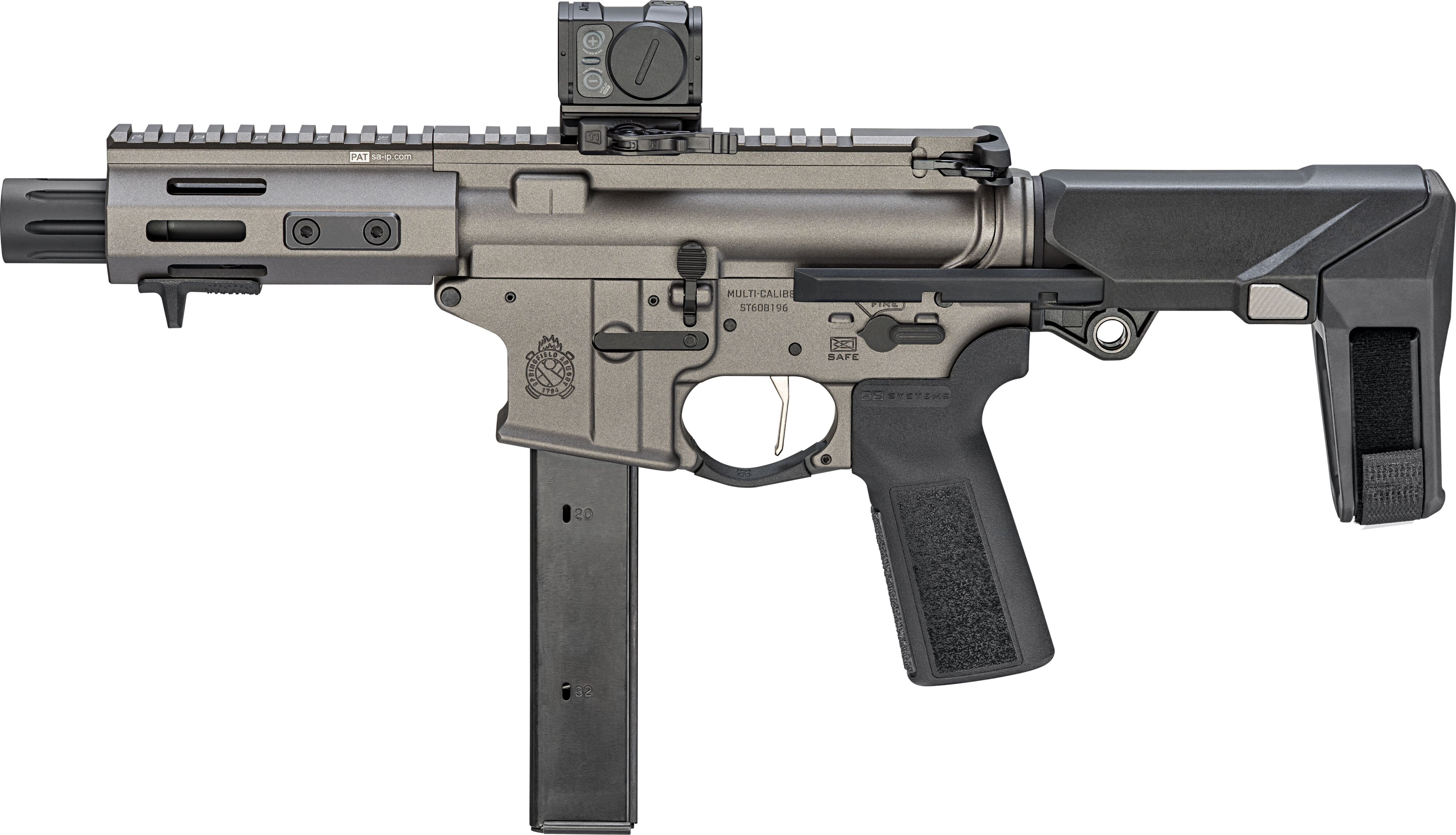 Springfield Armory SAINT Victor 5.5-inch 9mm PDW with HBPDW brace extended
