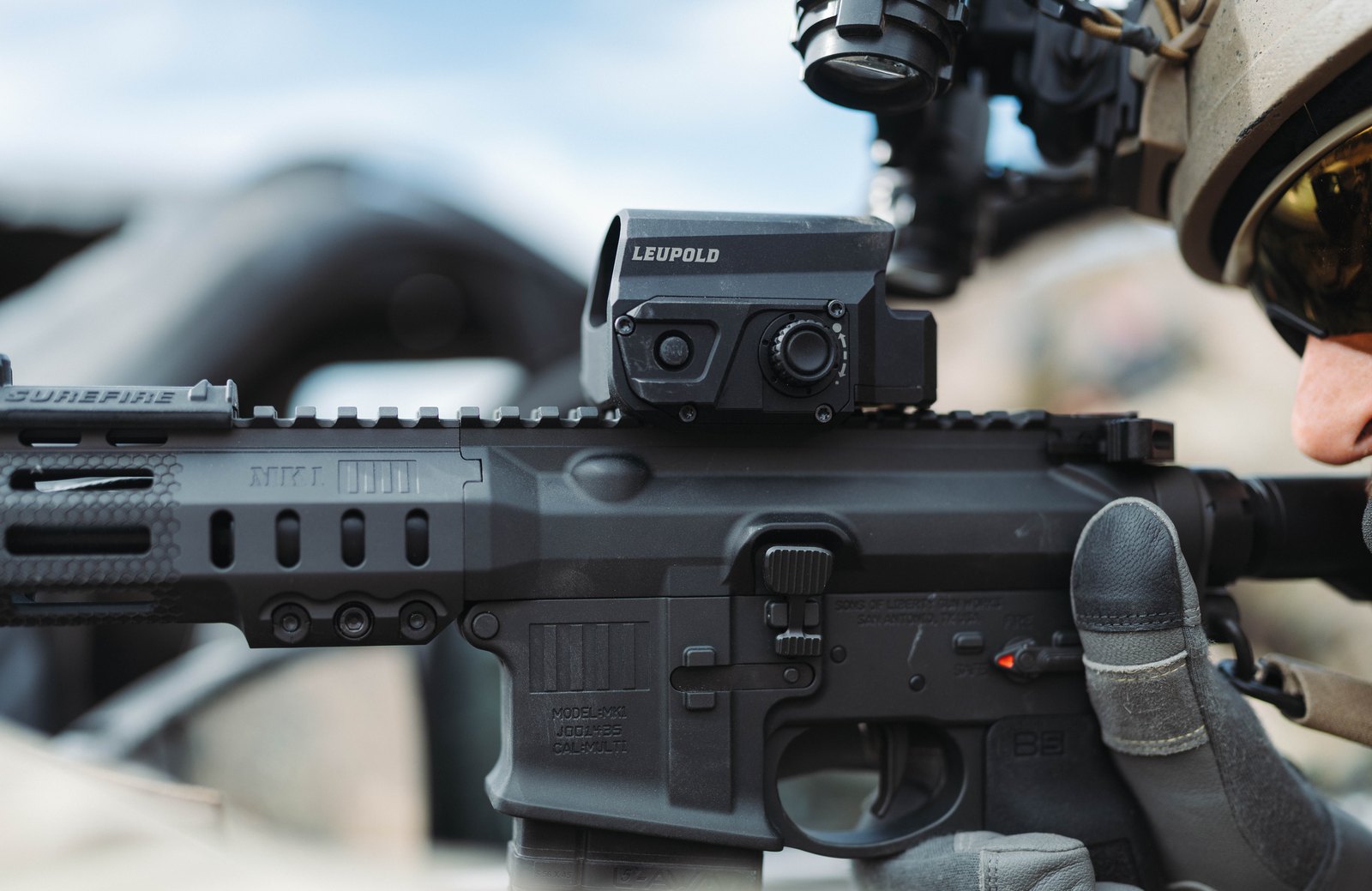 Leupold LCO Pro F2 red dot sight mounted on a Sons of Liberty Gun Works MK1 carbine
