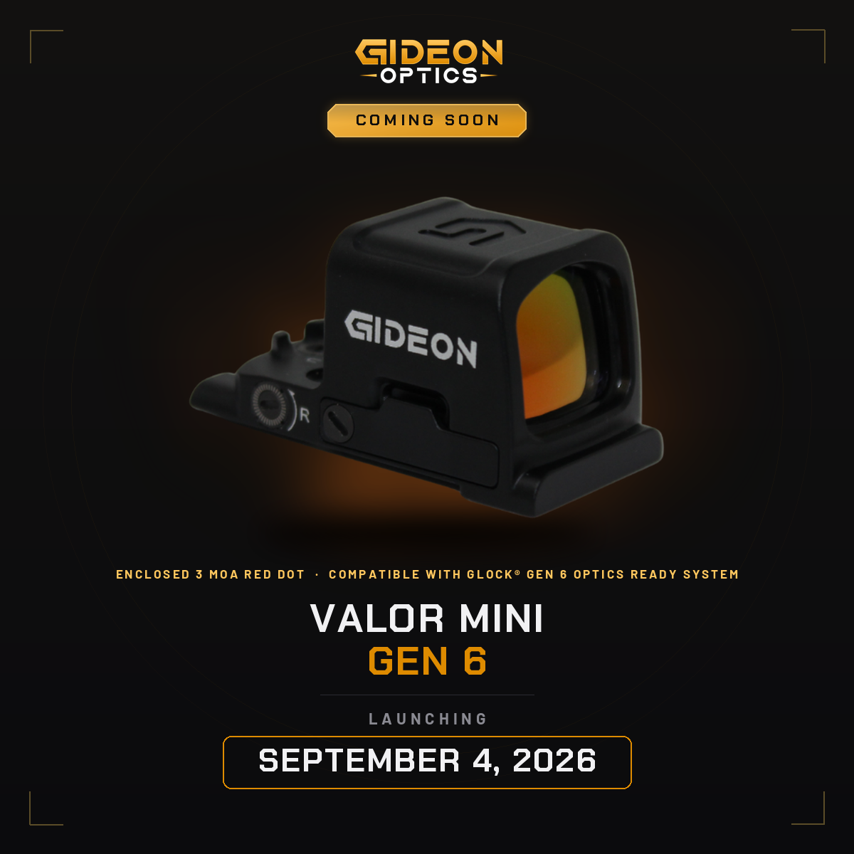 Gideon Optics Drops a Direct-Mount Valor Mini for Glock Gen 6 ORS
