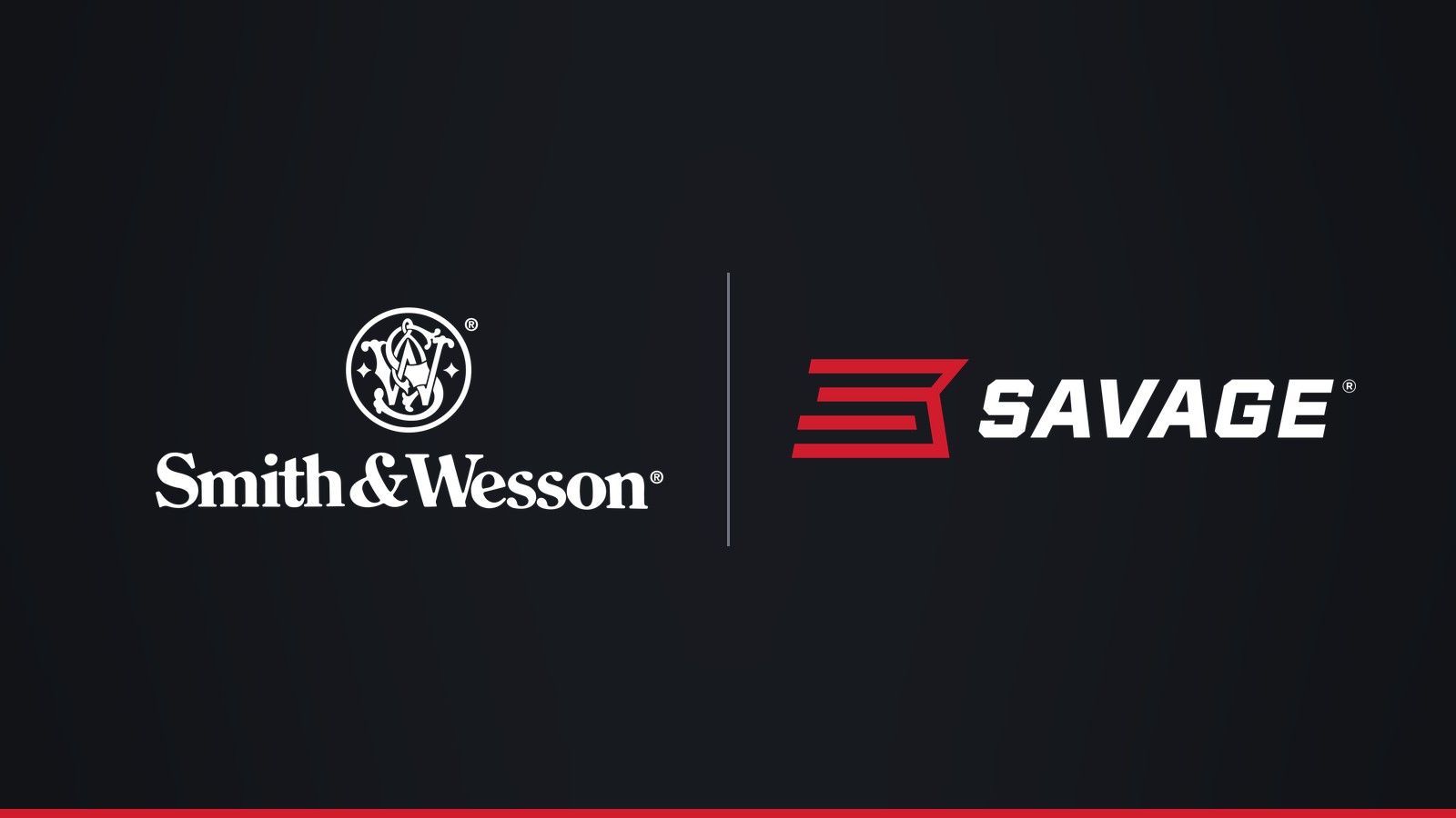 Smith & Wesson and Savage Arms logos side by side